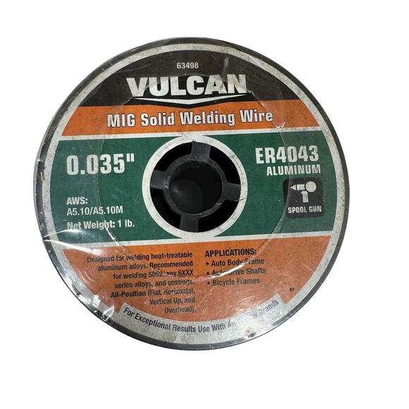 Vulcan MIG Solid Welding Wire 0.035 ER4043 Aluminum 1 Lb New Sealed - Picture 1 of 7